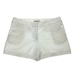 Saint Tropez 100% Cotton White Eyelet Shorts